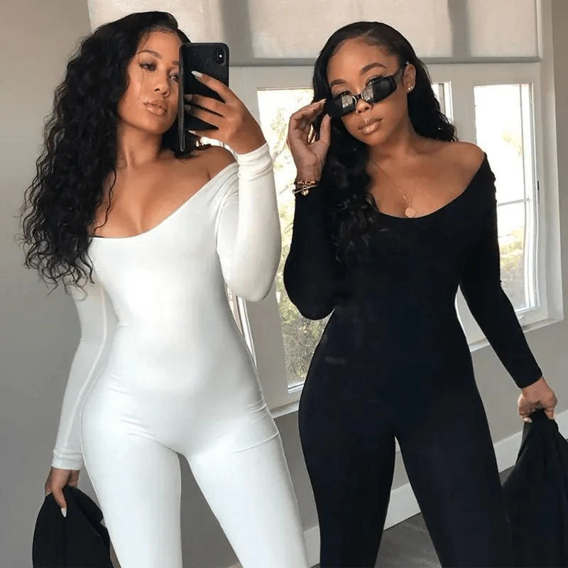 GoddessCurve™ Sculpting Square Neck Long Sleeve Bodysuit