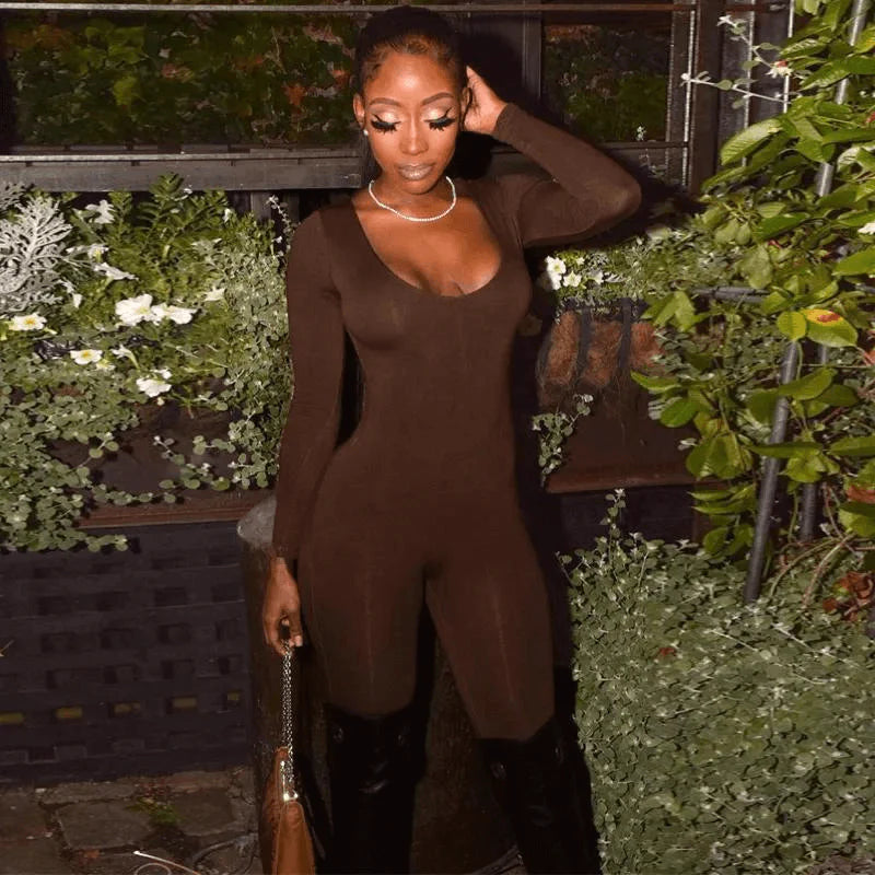 GoddessCurve™ Sculpting Square Neck Long Sleeve Bodysuit
