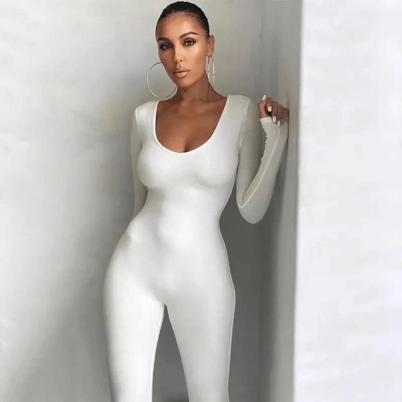 GoddessCurve™ Sculpting Square Neck Long Sleeve Bodysuit