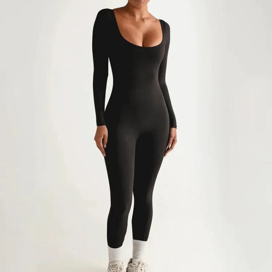 GoddessCurve™ Sculpting Square Neck Long Sleeve Bodysuit