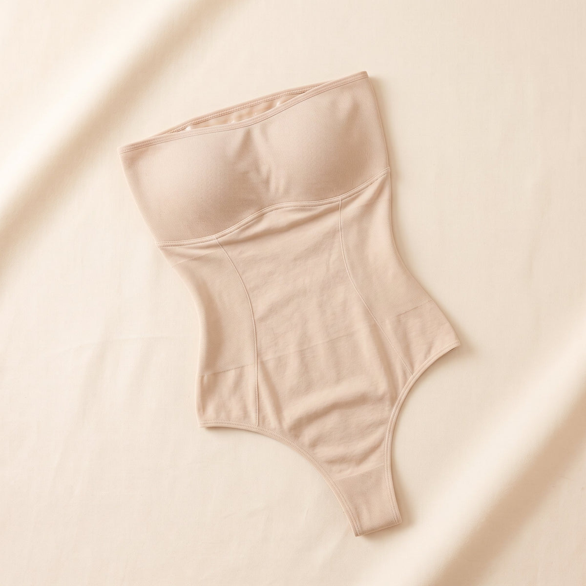 Goddess Strapless Sculpting Bodysuit in Beige